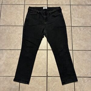 DENIZEN from Levi's Mid Rise Slim Black Jeans Women's Size 14S 32x27